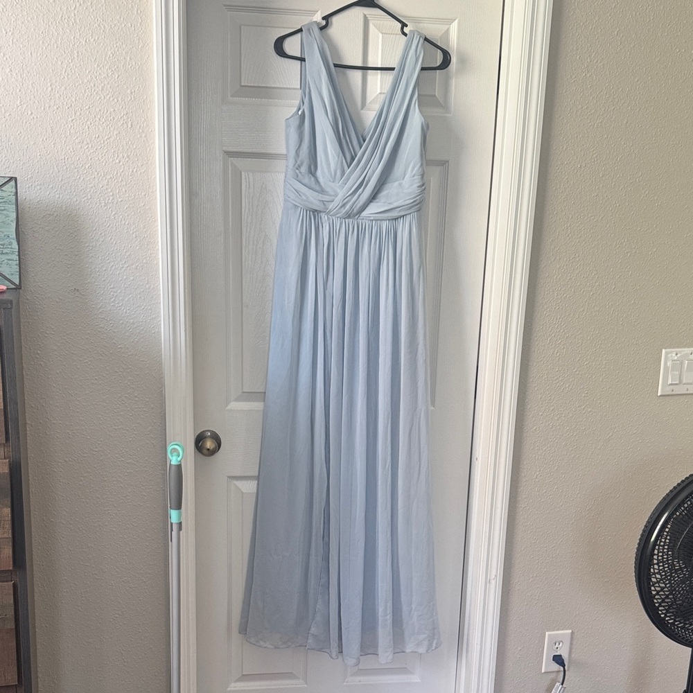 Dessy Collection Light Blue Wedding Dress